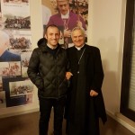 26 novembre 2017, il Vescovo in visita alla mostra fotografica inaugurata dal parroco, don Angelo Mazzone