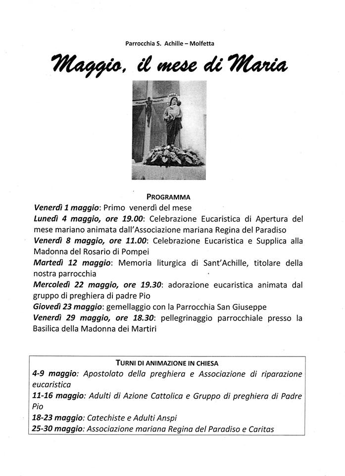 Programma mese di Maggio 2015