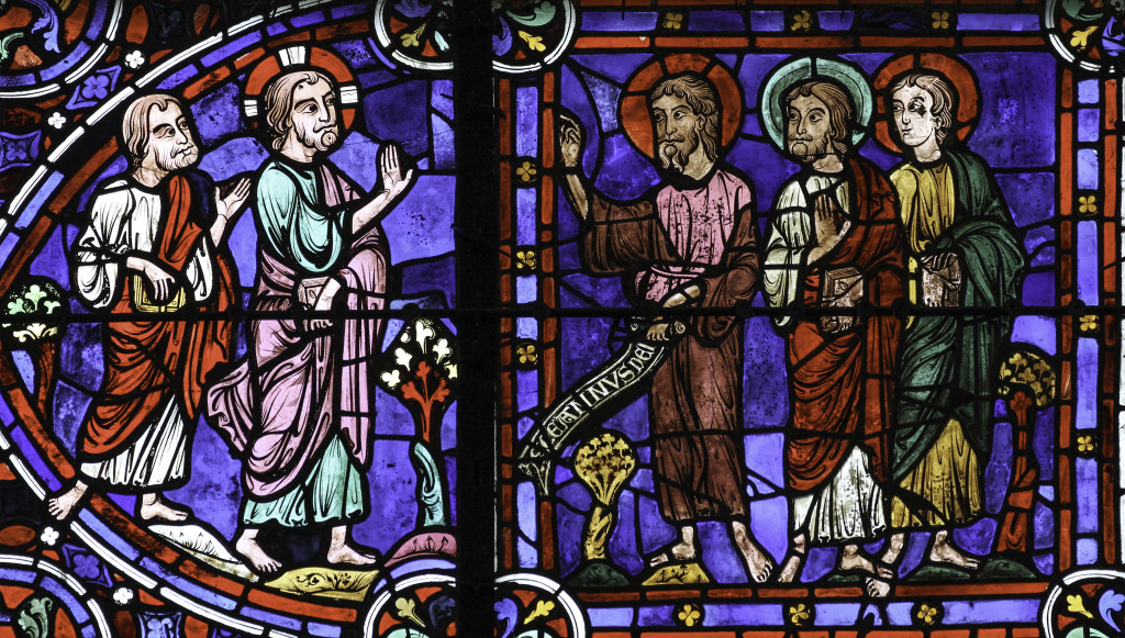 Ecce Agnus Dei, particolare delle vetrate di Notre Dame de Chartres, XIII secolo