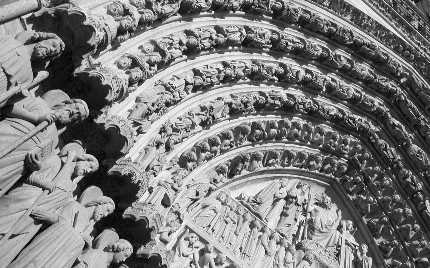“Se tu squarciassi i cieli e scendessi!” Is 63, 19 Particolare del portale, Notre Dame, Parigi