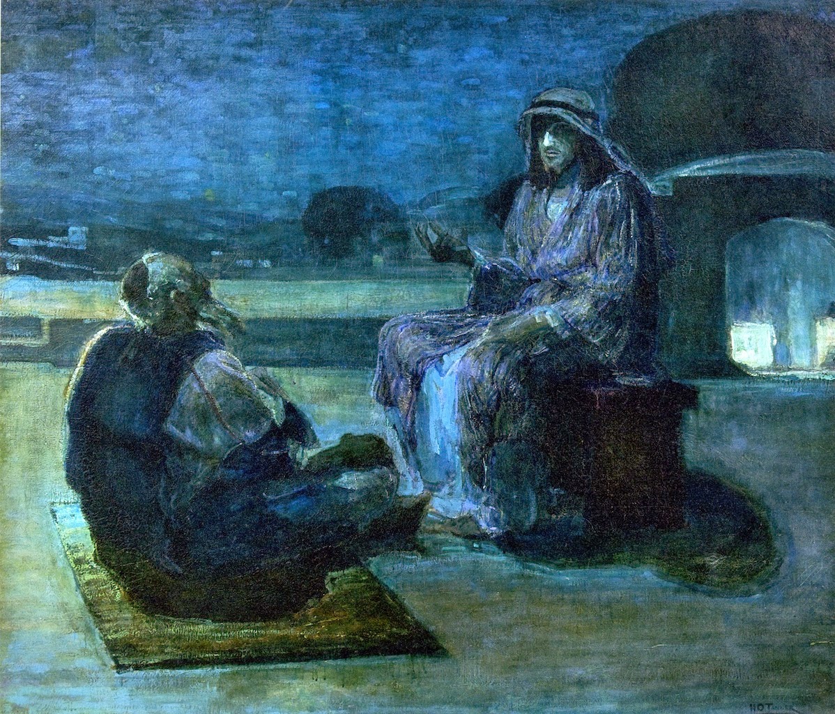  Henry Ossawa Tanner, Gesù e Nicodemo, olio su tela, 1927 