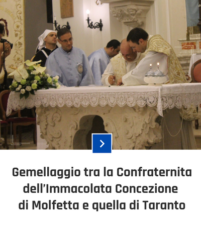 parrocchia san bernardino molfetta - fotogallery - gemellaggio confraternita immacolata taranto molfetta