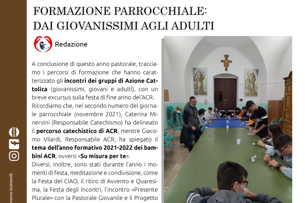 parrocchia san bernardino molfetta - giornale parrocchiale comunione giugno 2022