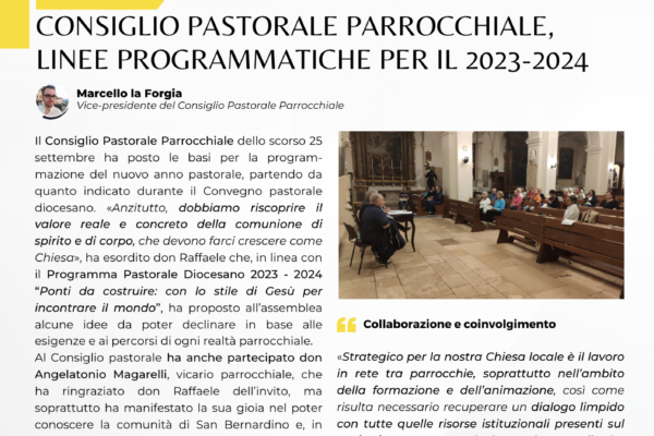 parrocchia san bernardino molfetta - giornale parrocchiale comunione novembre 2023