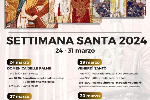 parrocchia san bernardino molfetta - settimana santa calendario appuntamenti celebrazioni 2024